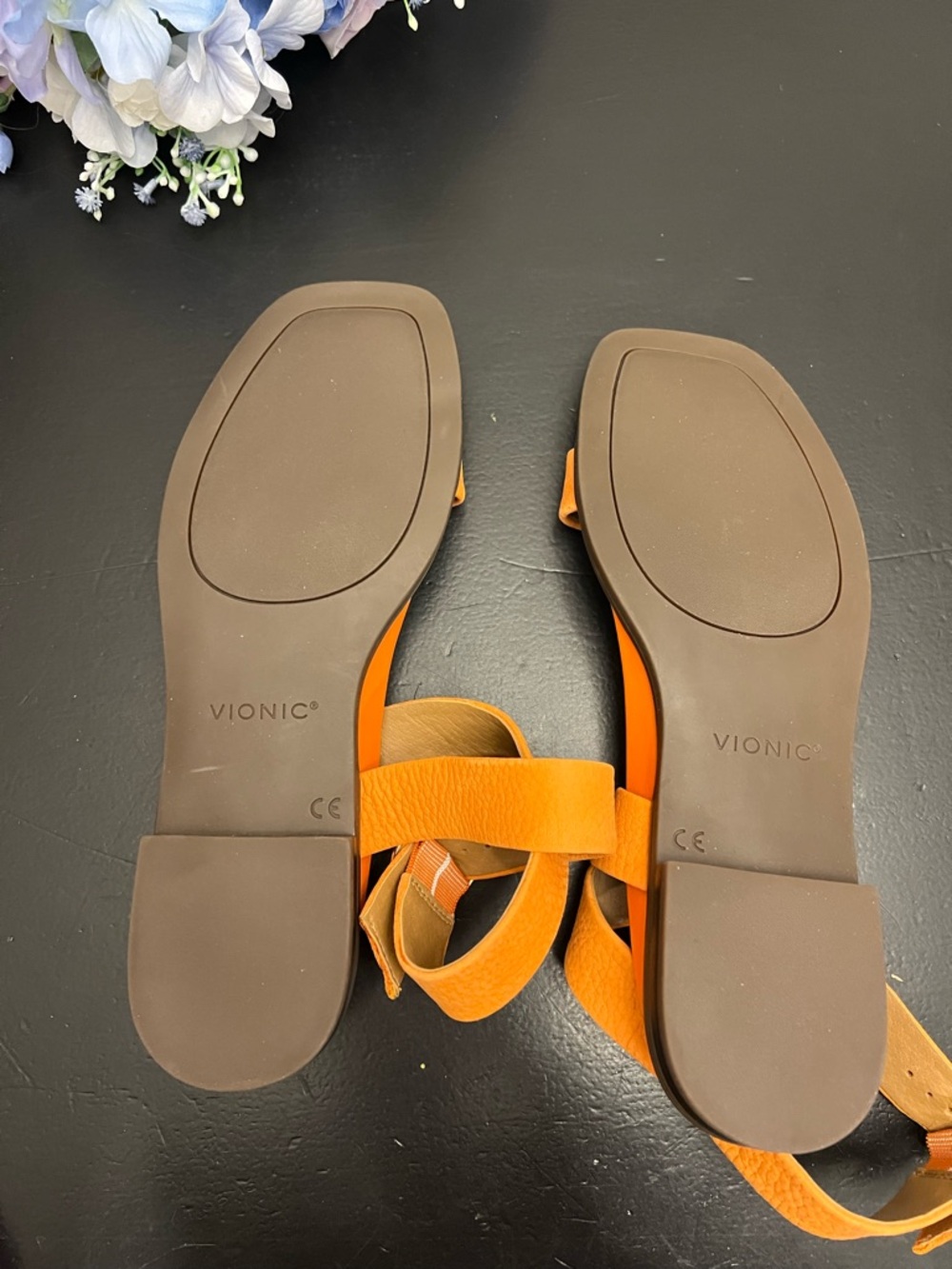 Vionic NWOB Anaya Strappy Ankle Leather Sandals Orange Marmalade Sz 7.5 Summer - Picture 11 of 13